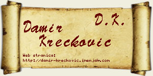 Damir Krečković vizit kartica
